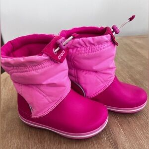 Crocs Lodgepoint Toddlers Pink Snow Boots Toddler Girl 8